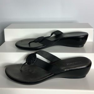 Luca Ferri Black Sandals Brand New!!